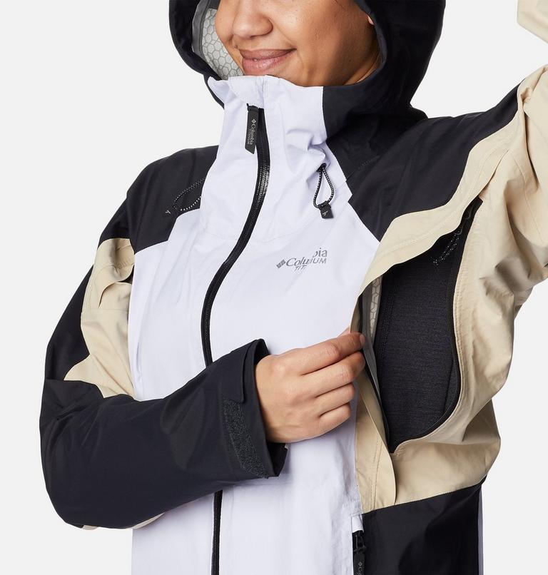 Women's Mazama Trail Rain Shell, Color: Purple Tint, Black, Ancient Fossil, image 8