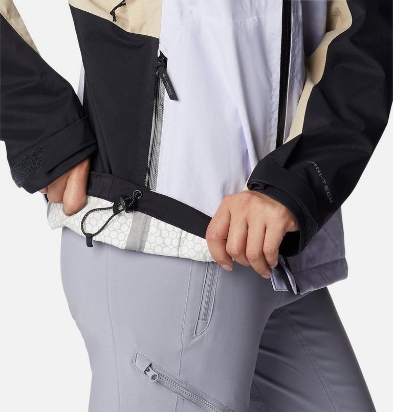 Women's Mazama Trail Rain Shell, Color: Purple Tint, Black, Ancient Fossil, image 9