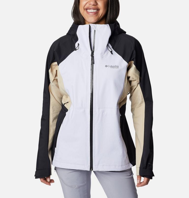 Women's Mazama Trail Rain Shell, Color: Purple Tint, Black, Ancient Fossil, image 1