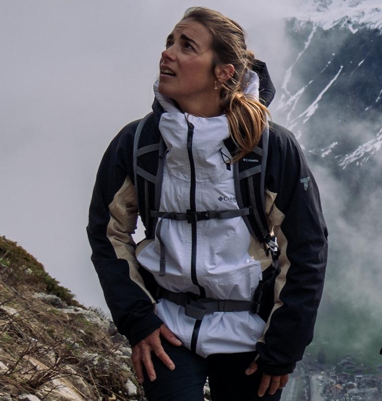 Women's Mazama Trail Rain Shell, Color: Purple Tint, Black, Ancient Fossil, image 13