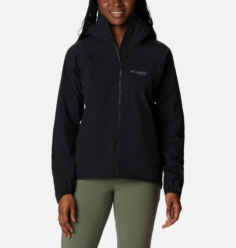 Women's Platinum Peak Softshell Jacket, Color: Black, image 1