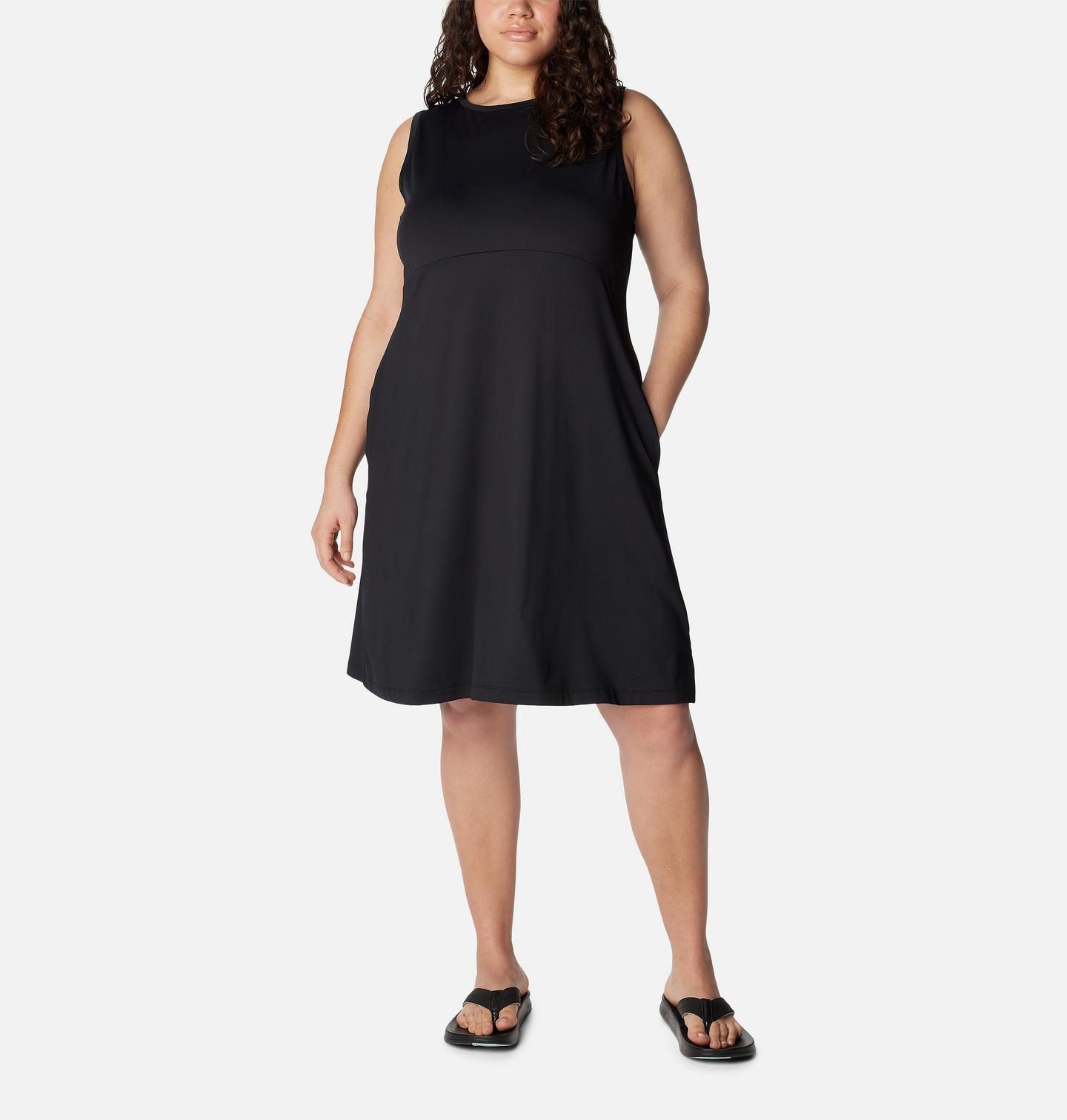 Женское платье Columbia PFG Freezer Tank Dress - Plus Size, цвет: Чёрный — фото 1