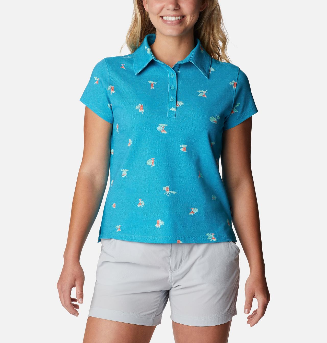 Women's PFG Super Sun Drifter™ Short Sleeve Polo Shirt 1