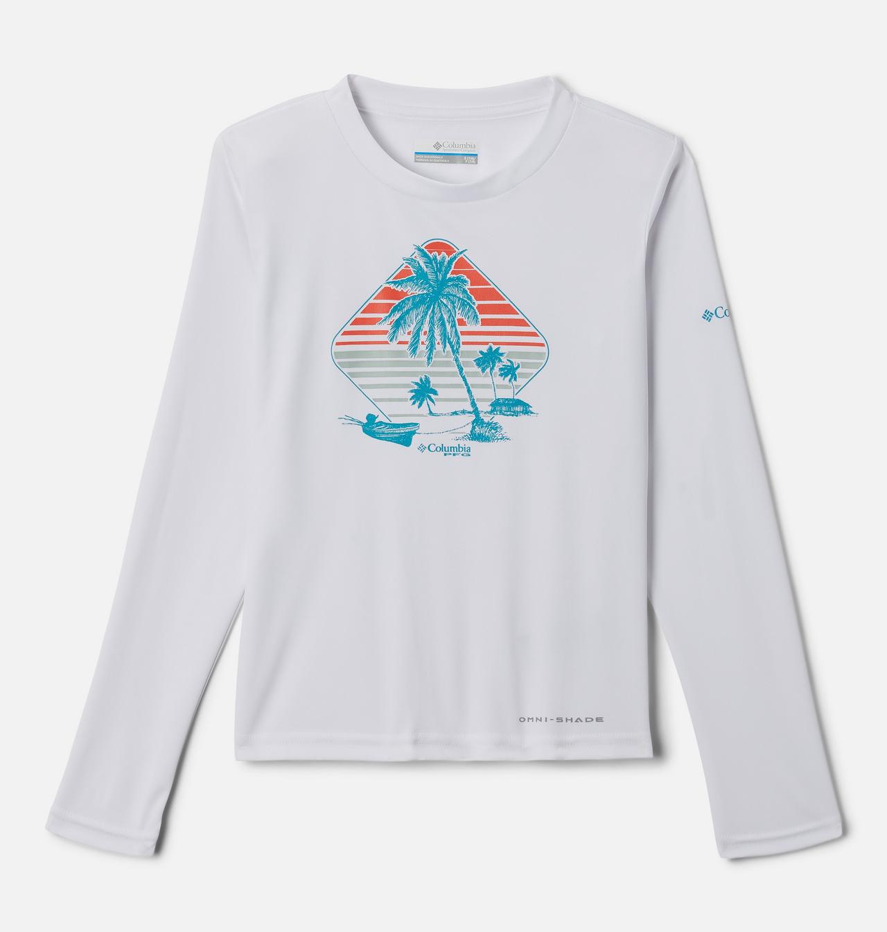 Girls' PFG Tidal Tee™ Panga Palms Diamond Long Sleeve Shirt 1