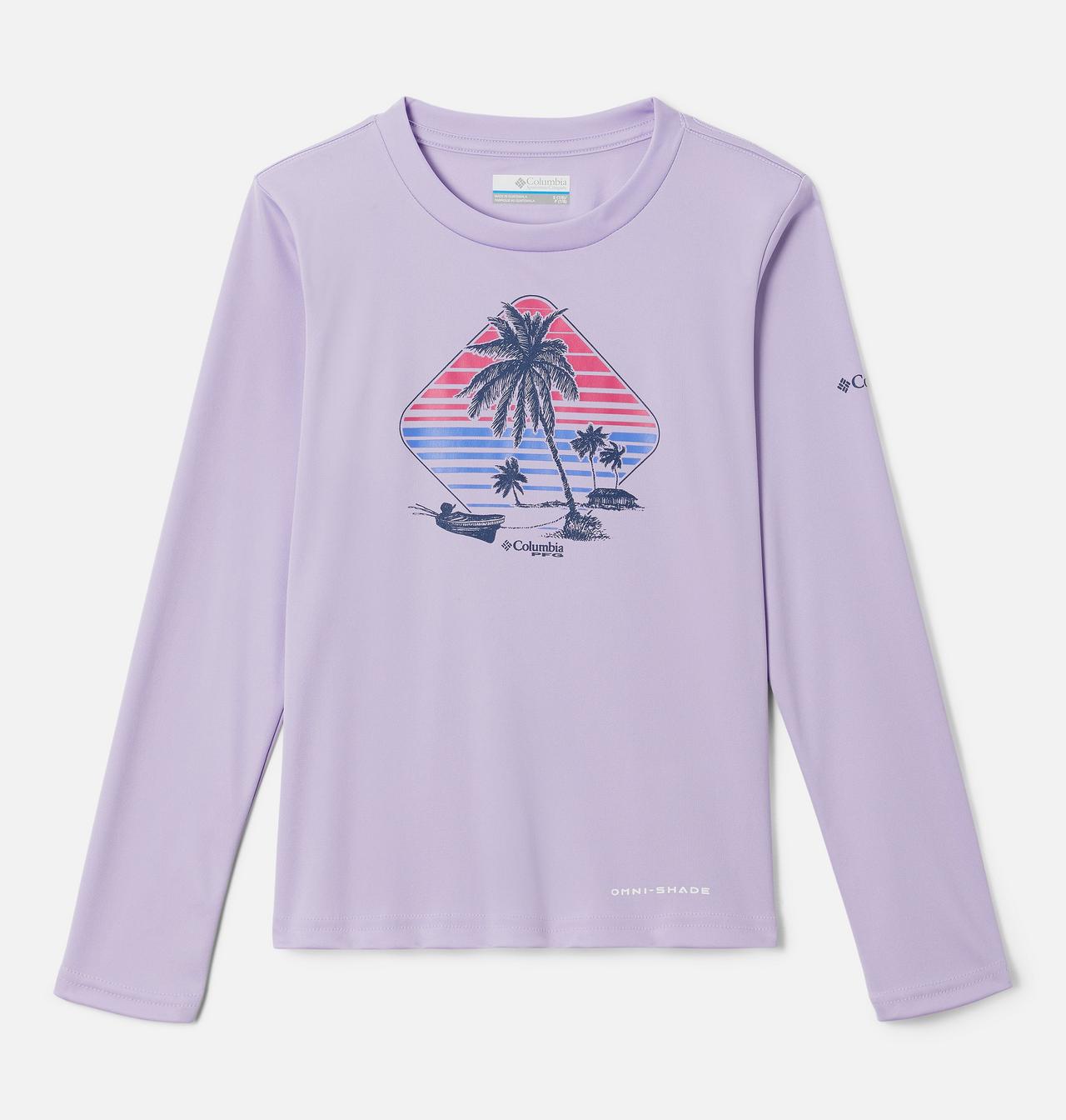 Girls' PFG Tidal Tee™ Panga Palms Diamond Long Sleeve Shirt 1