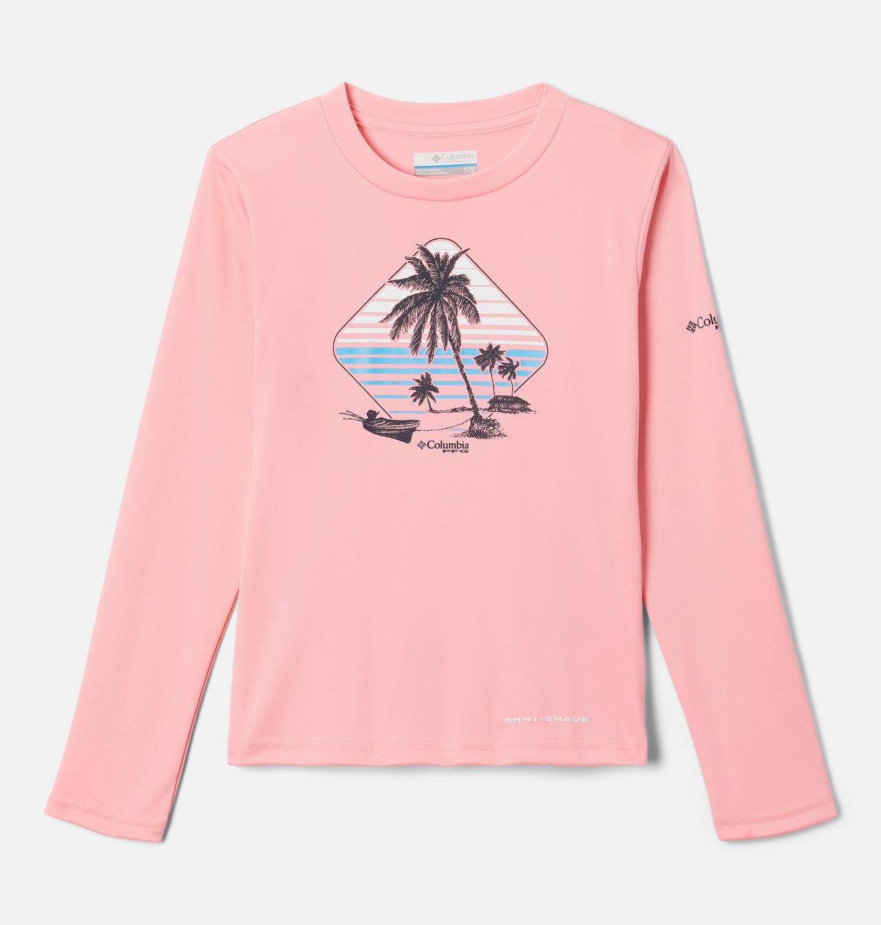 Girls' PFG Tidal Tee™ Panga Palms Diamond Long Sleeve Shirt 1