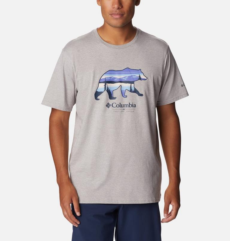 Men's Rockaway River Outdoor T-Shirt, Color: Columbia Grey Hthr, Scenic Stroll Grx, image 1