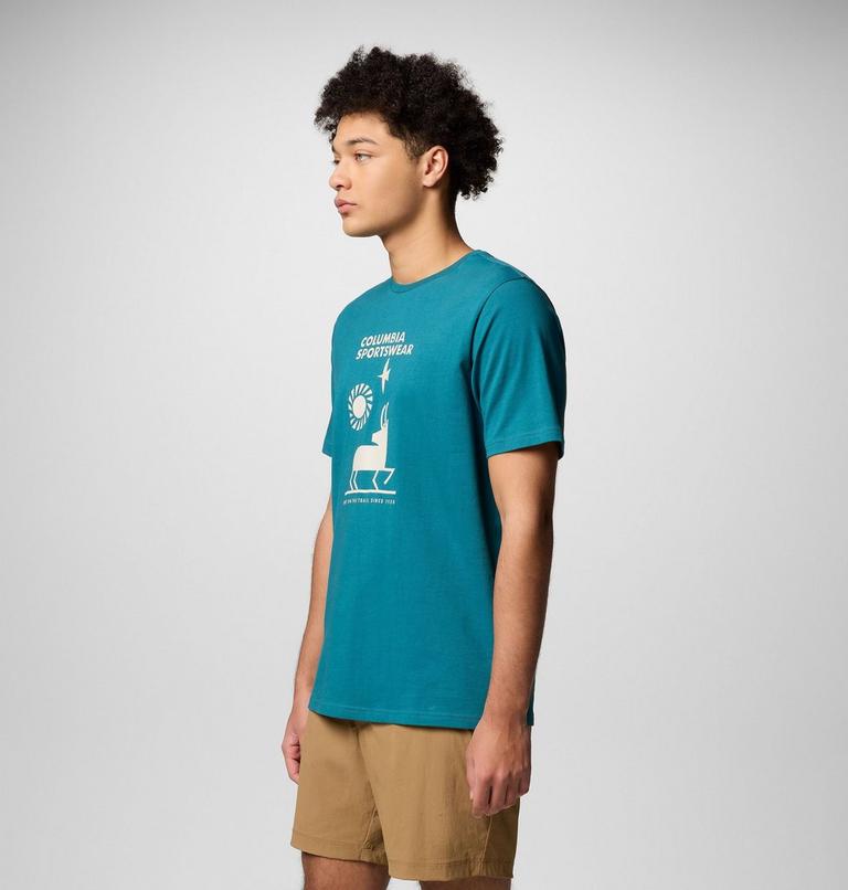 Men's Explorers Canyon T-Shirt, Color: River Blue, Naturally Outdoor, image 3