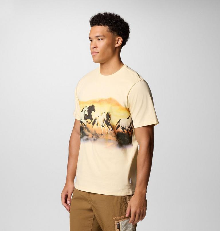 Camiseta Explorers Canyon para hombre, Color: Lemon Wash, Wildly Free, image 3
