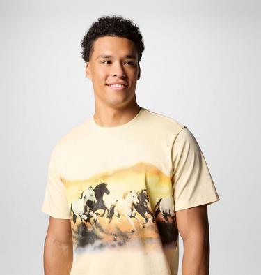 Men's Explorers Canyon T-Shirt, Color: Lemon Wash, Wildly Free, image 8