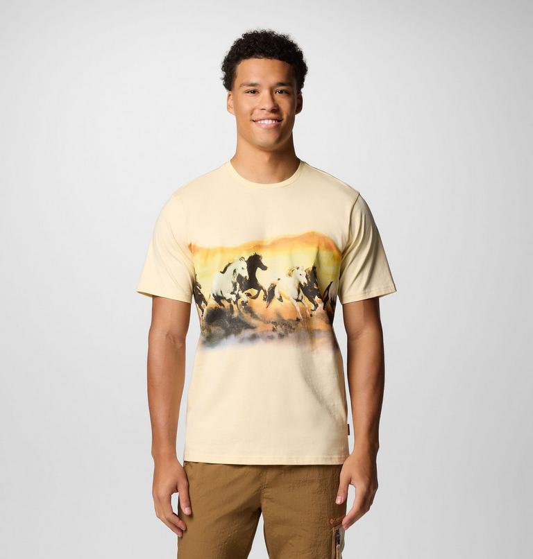 Camiseta Explorers Canyon para hombre, Color: Lemon Wash, Wildly Free, image 1