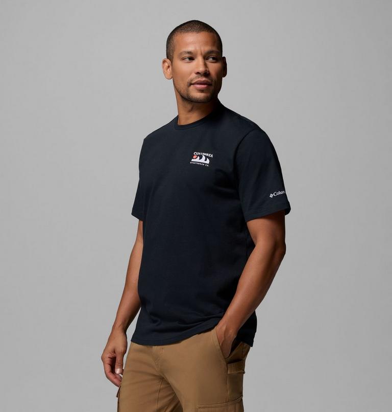 T-shirt Avec Graphisme au Dos Explorers Canyon II Homme, Color: Black, Peaks and Waves, image 4