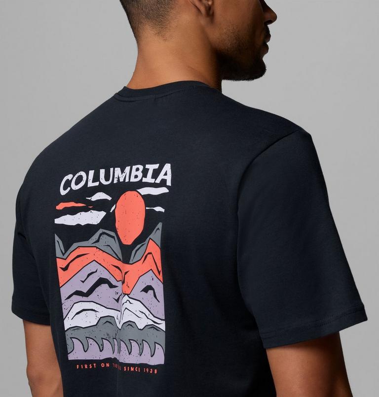 T-shirt Avec Graphisme au Dos Explorers Canyon II Homme, Color: Black, Peaks and Waves, image 6