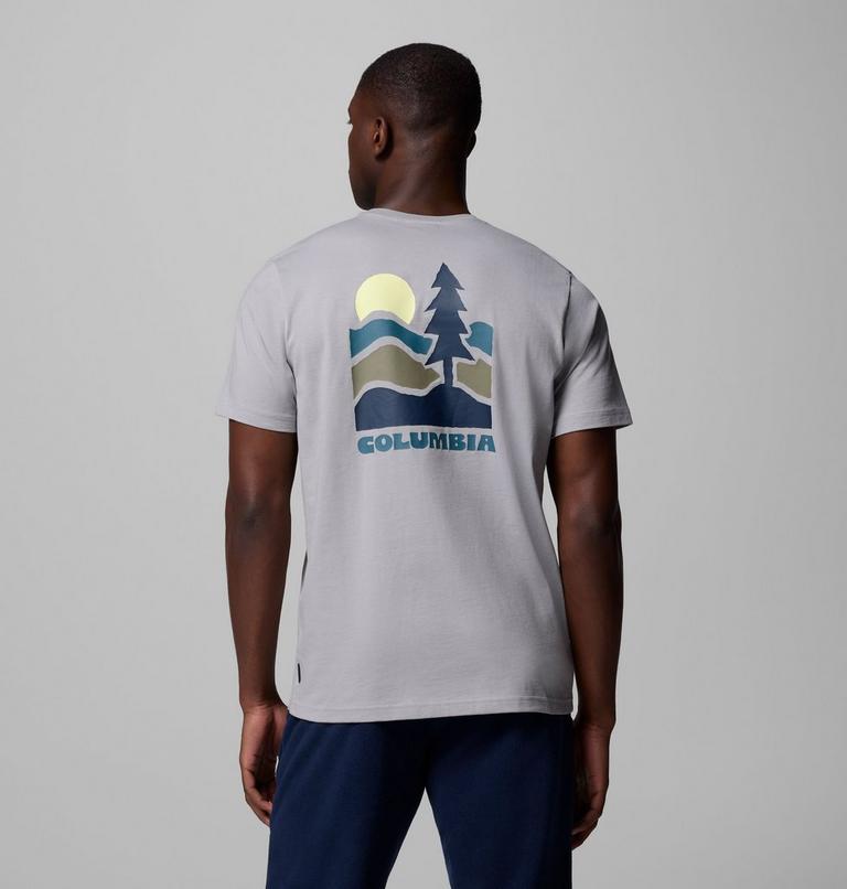 Men's Explorers Canyon Back Graphic T-Shirt, Color: Columbia Grey, Get Hiked, image 1