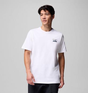 Men's Explorers Canyon Back Graphic T-Shirt, Color: White, Peaks and Waves, image 11