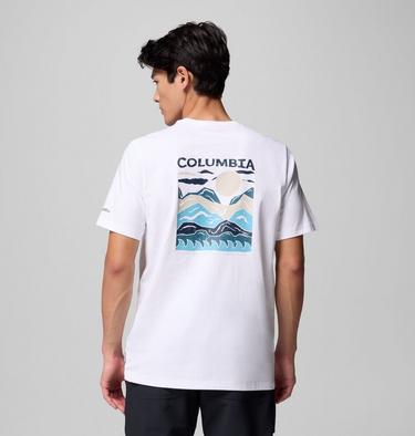 Men's Explorers Canyon Back Graphic T-Shirt, Color: White, Peaks and Waves, image 9