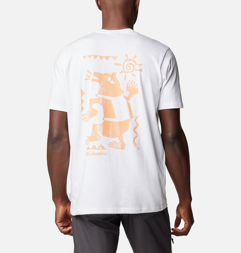 Men's Explorers Canyon Back Graphic T-Shirt, Color: White, Bearly Tribe, image 1