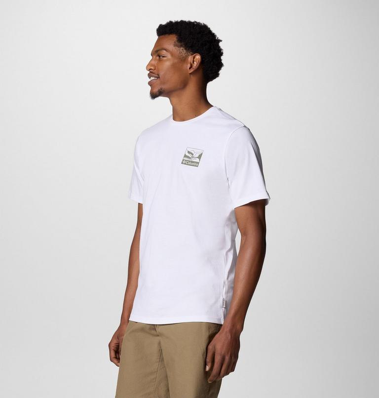 Men's Explorers Canyon Back Graphic T-Shirt, Color: White, Trailscape, image 3