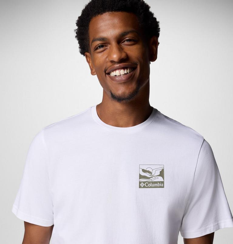 Men's Explorers Canyon Back Graphic T-Shirt, Color: White, Trailscape, image 4