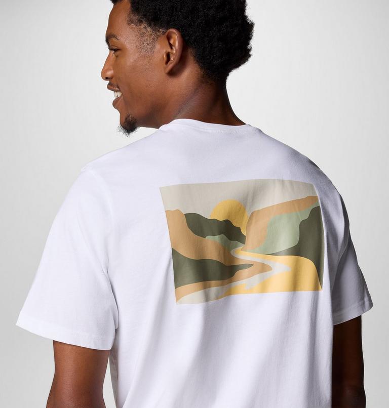 Men's Explorers Canyon Back Graphic T-Shirt, Color: White, Trailscape, image 5