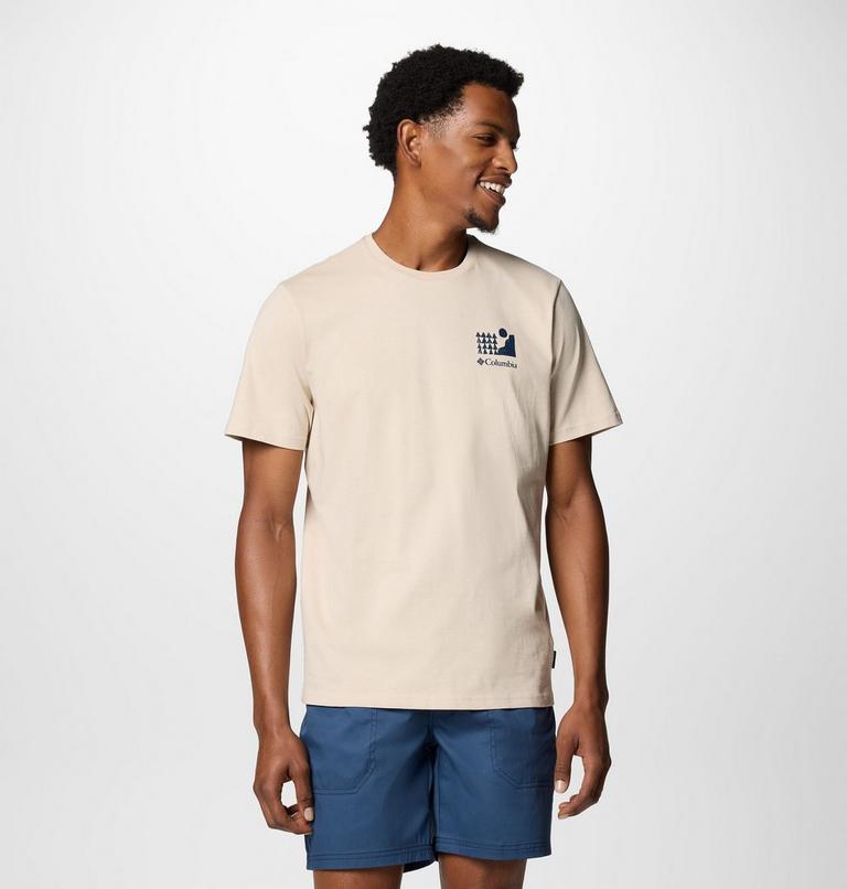 Camiseta con estampado en la espalda Explorers Canyon para hombre, Color: Dark Stone, Explore Outdoors, image 2