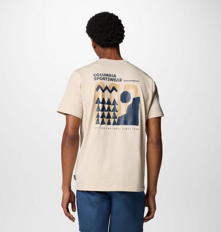 Camiseta con estampado en la espalda Explorers Canyon para hombre, Color: Dark Stone, Explore Outdoors, image 1