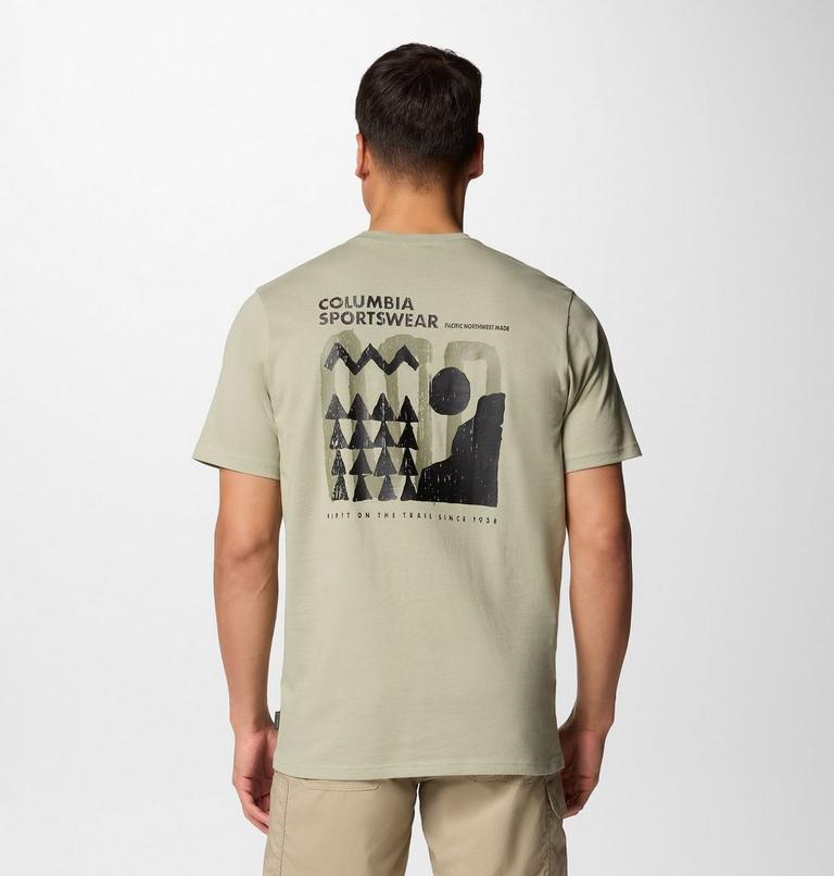 Men's Explorers Canyon Back Graphic T-Shirt, Color: Safari, Explore Outdoors, image 1