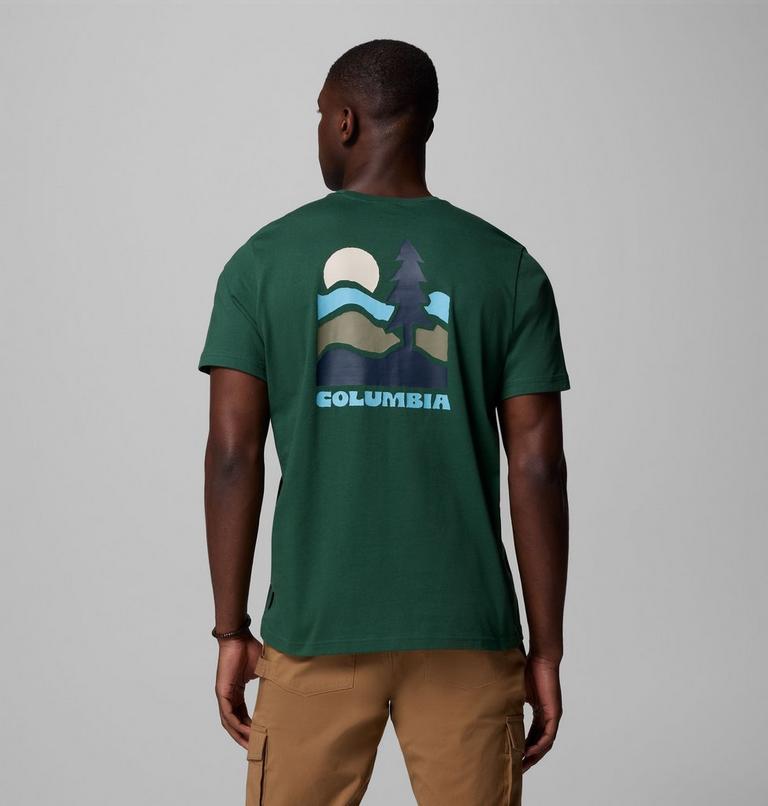 Men's Explorers Canyon Back Graphic T-Shirt, Color: Rain Forest, Get Hiked, image 1