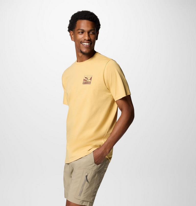 Men's Explorers Canyon Back Graphic T-Shirt, Color: Sand Dune, Trailscape, image 3