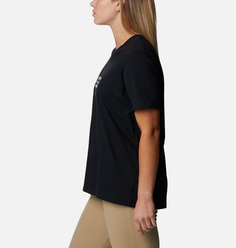 Women's Boundless Beauty T-Shirt, Color: Black, Bordered Beauty Graphic, image 2