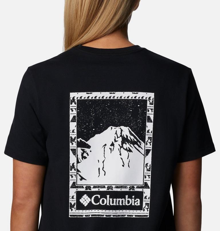 Women's Boundless Beauty T-Shirt, Color: Black, Bordered Beauty Graphic, image 4