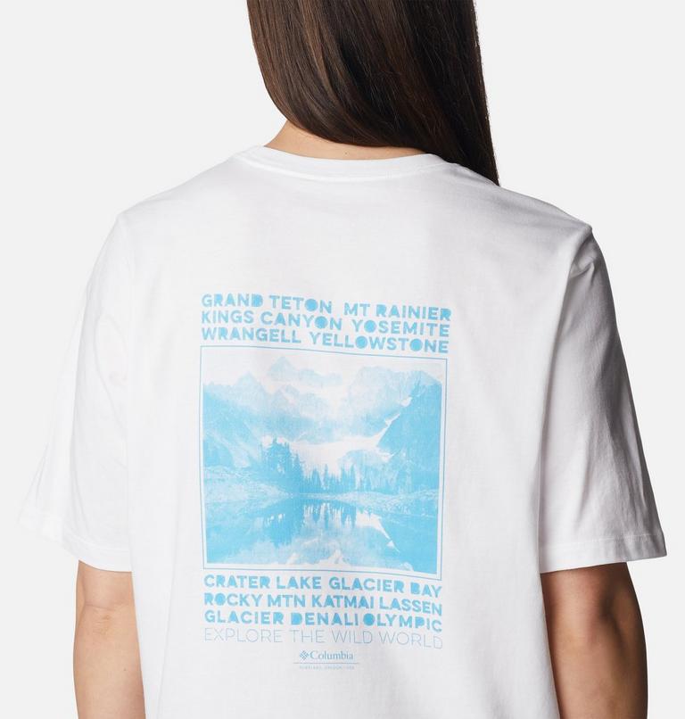 Women's North Cascades Graphic T-Shirt, Color: White, Explore NP Graphic, image 5