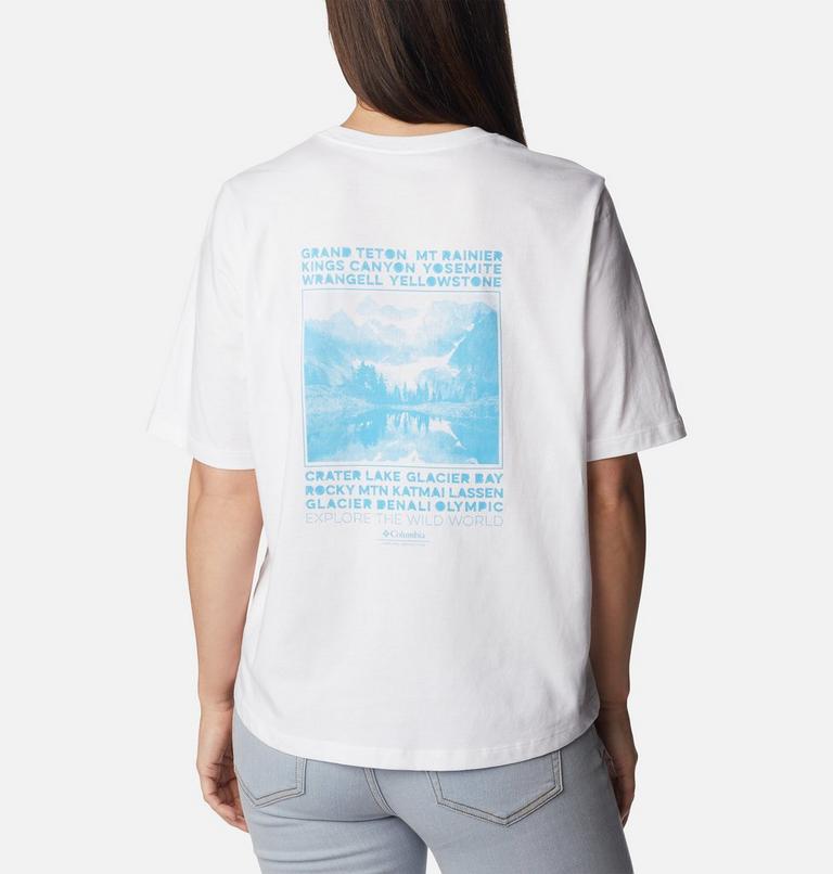 Women's North Cascades Graphic T-Shirt, Color: White, Explore NP Graphic, image 1