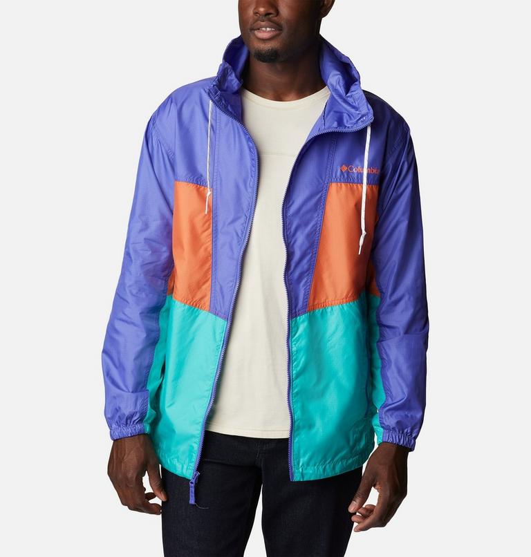 Trail Traveler Windbreaker | 454 | XS, Color: Bright Aqua, Desert Orange, Purple Lotus, image 8