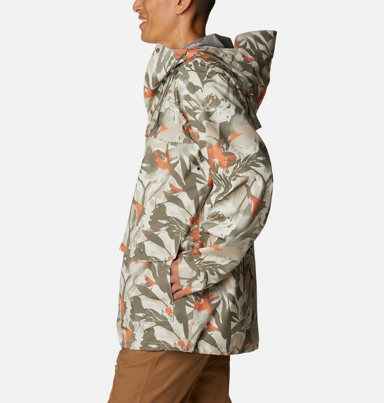 Men's Ibex II Rain Shell, Color: Ancient Fossil Floriculture Print, image 3