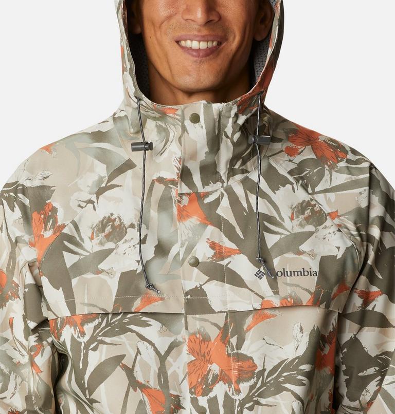 Men's Ibex II Rain Shell, Color: Ancient Fossil Floriculture Print, image 4