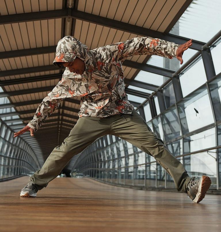 Men's Ibex II Rain Shell, Color: Ancient Fossil Floriculture Print, image 7