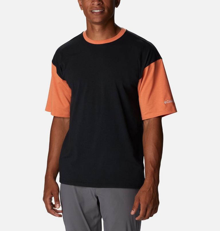 Men's Deschutes Valley Colorblock T-Shirt, Color: Black, Desert Orange, image 1