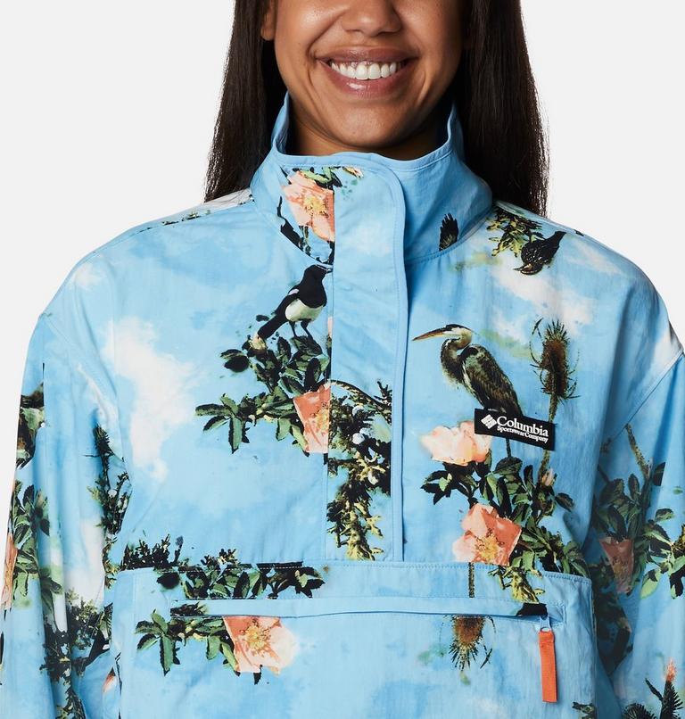 Deschutes Valley Wind Shell | 456 | XL, Color: Vista Blue Deschutes Days Print, image 4