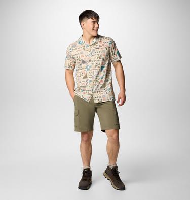 Men's Pine Canyon Printed Short Sleeve Shirt, Color: Dark Stone Outer Bounds, image 4