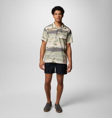 Men's Pine Canyon Printed Short Sleeve Shirt, Color: Safari Rouge Valley, image 2