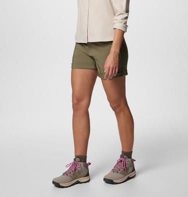 Women's Silver Ridge Utility Hiking Shorts, Color: Stone Green, image 3