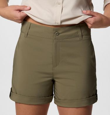 Women's Silver Ridge Utility Hiking Shorts, Color: Stone Green, image 4