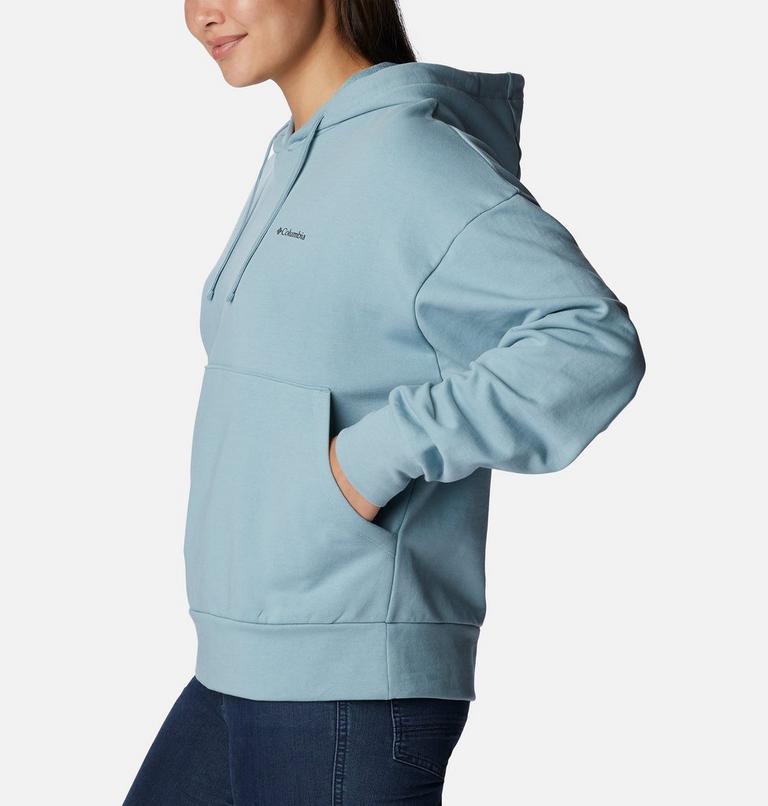 Women's Break It Down Organic Cotton Hoodie, Color: Stone Blue, image 3
