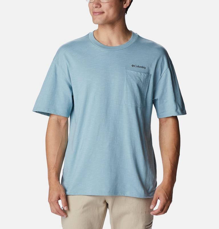 Men's Break It Down Organic Cotton T-Shirt, Color: Stone Blue, image 1