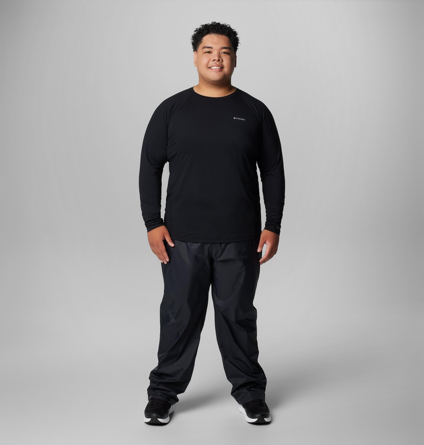 Мужская рубашка Columbia Midweight Baselayer Crew Shirt - Big, цвет: Чёрный — фото 2