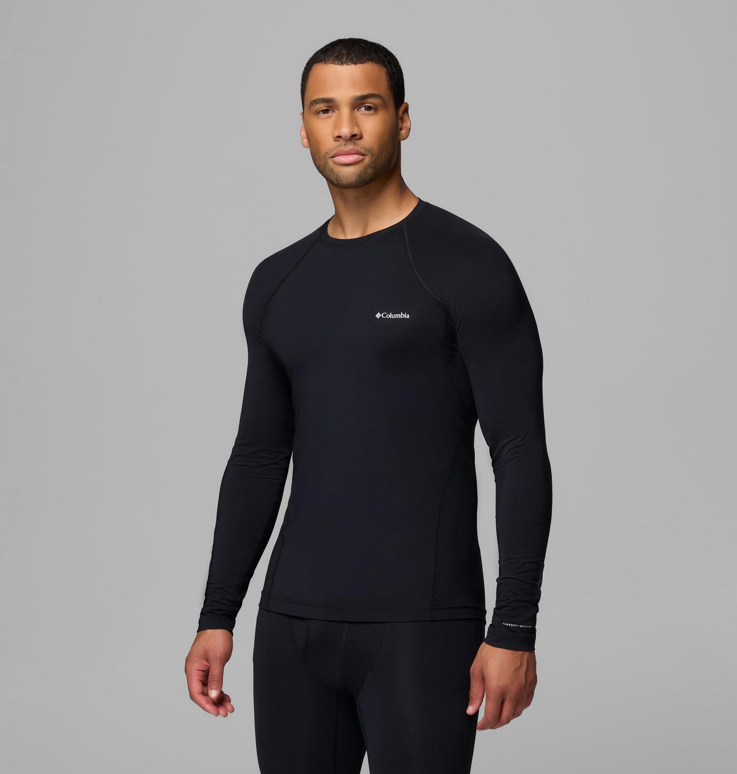 Мужская рубашка Columbia Midweight Baselayer Crew Shirt - Tall, цвет: Чёрный — фото 4