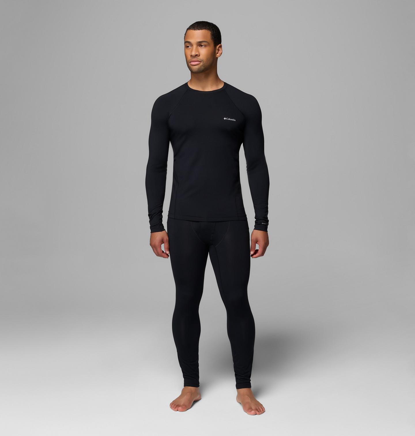 Мужская рубашка Columbia Midweight Baselayer Crew Shirt - Tall, цвет: Чёрный — фото 2