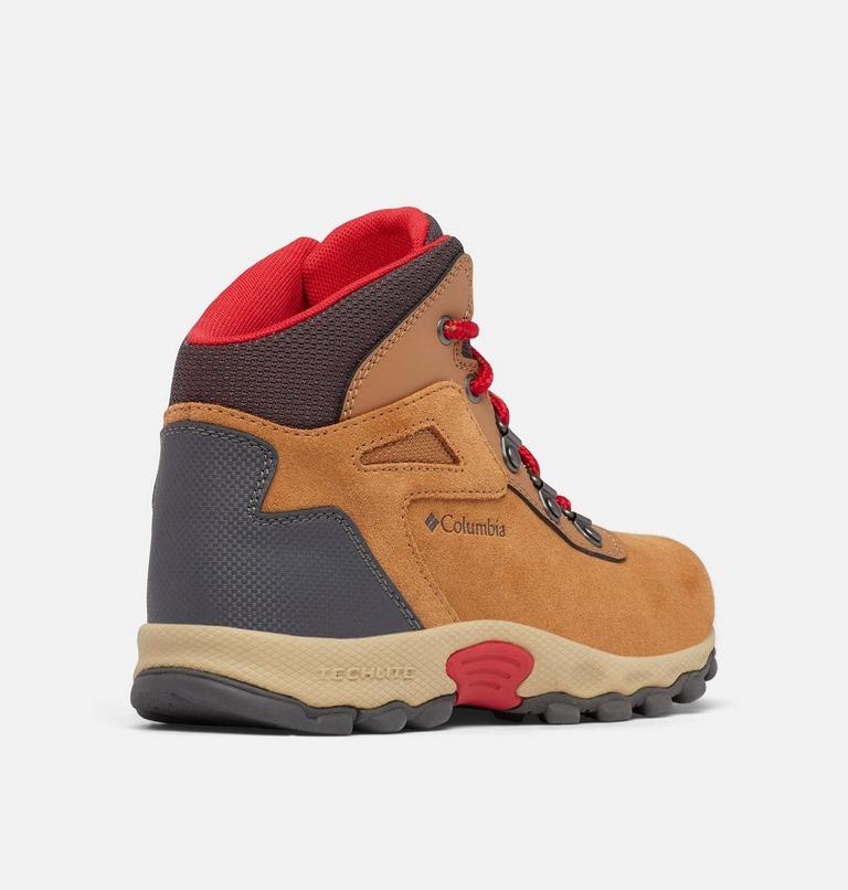 Youth Newton Ridge Amped Hiking Boot, Color: Elk, Mountain Red, image 10