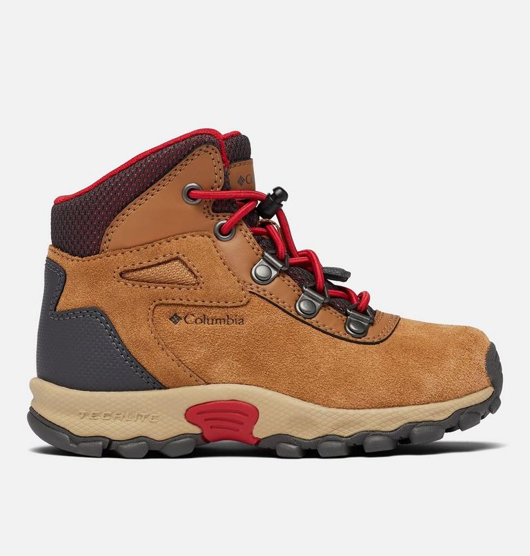 Youth Newton Ridge Amped Hiking Boot, Color: Elk, Mountain Red, image 3